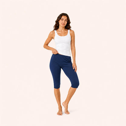 Navy Cotton Stretch 3/4 Jogger – Renova