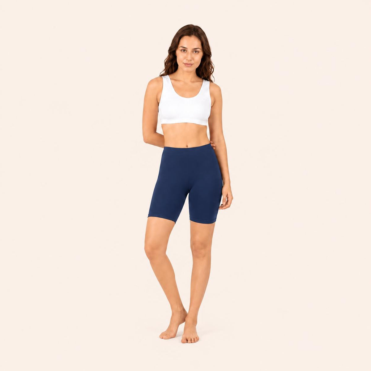 Navy 100% Cotton Cycling Short – Renova