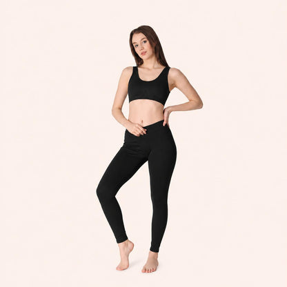 Black Racerback Wire-Free Stretch Sports Bra – Renova