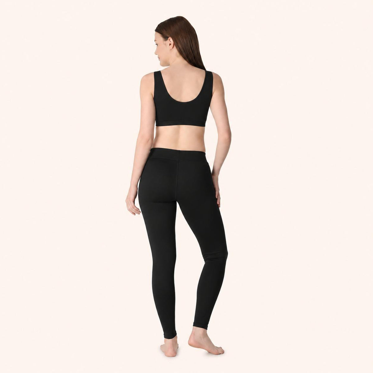 Black Racerback Wire-Free Stretch Sports Bra – Renova