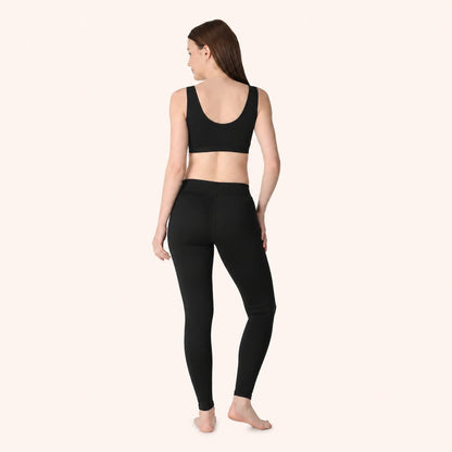 Black Racerback Wire-Free Stretch Sports Bra – Renova
