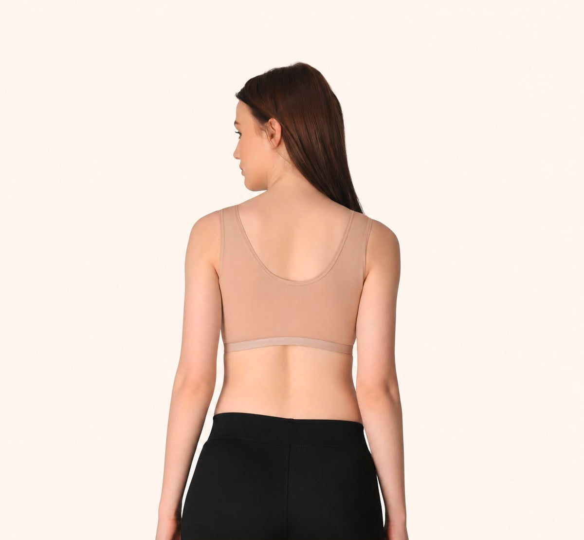 Skin Scoop Neck Wire-Free Cotton Sports Bra – Renova