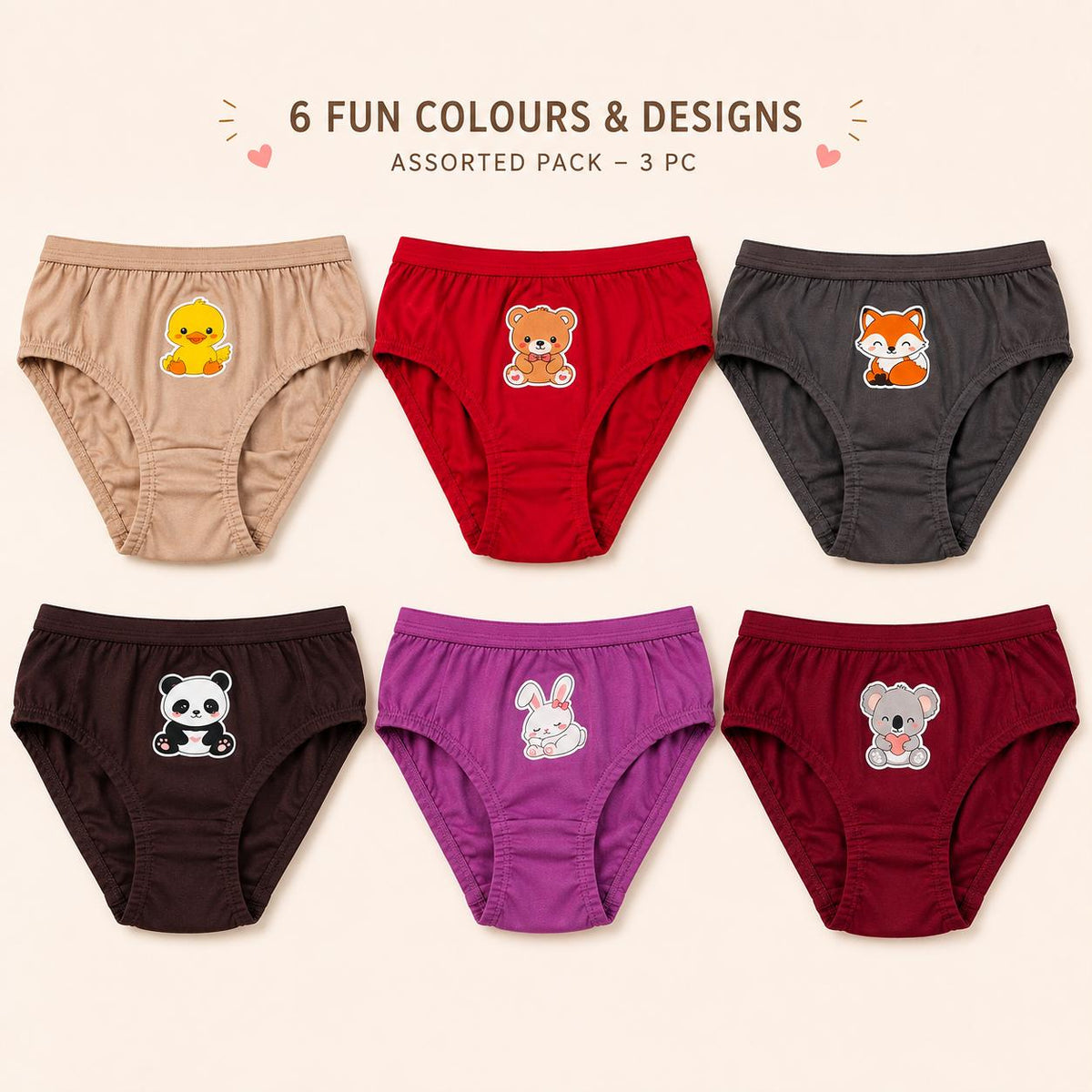 Assorted Girls Cotton Character Panty – Renova