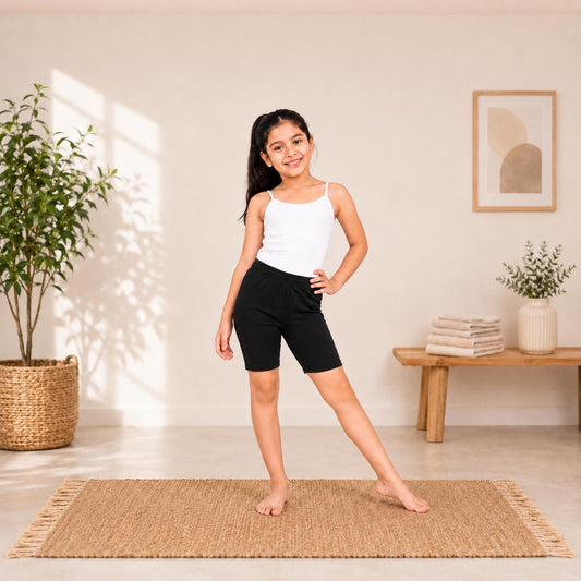 Black Girls Cotton Cycling Short – Renova
