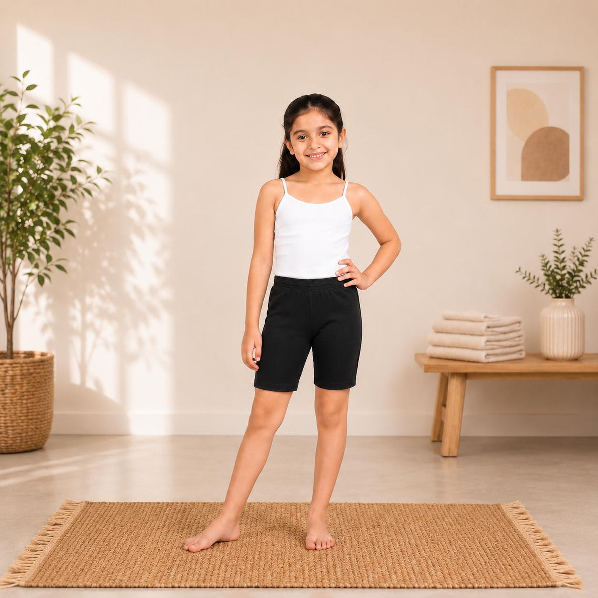 Black Girls Cotton Cycling Short – Renova