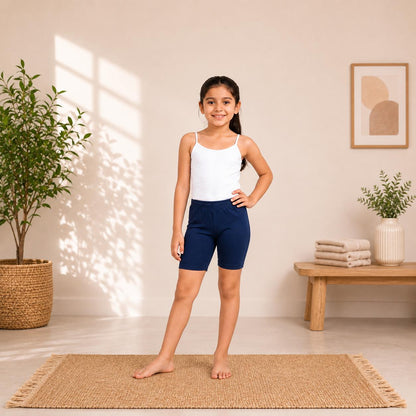 Navy Girls Cotton Cycling Short – Renova