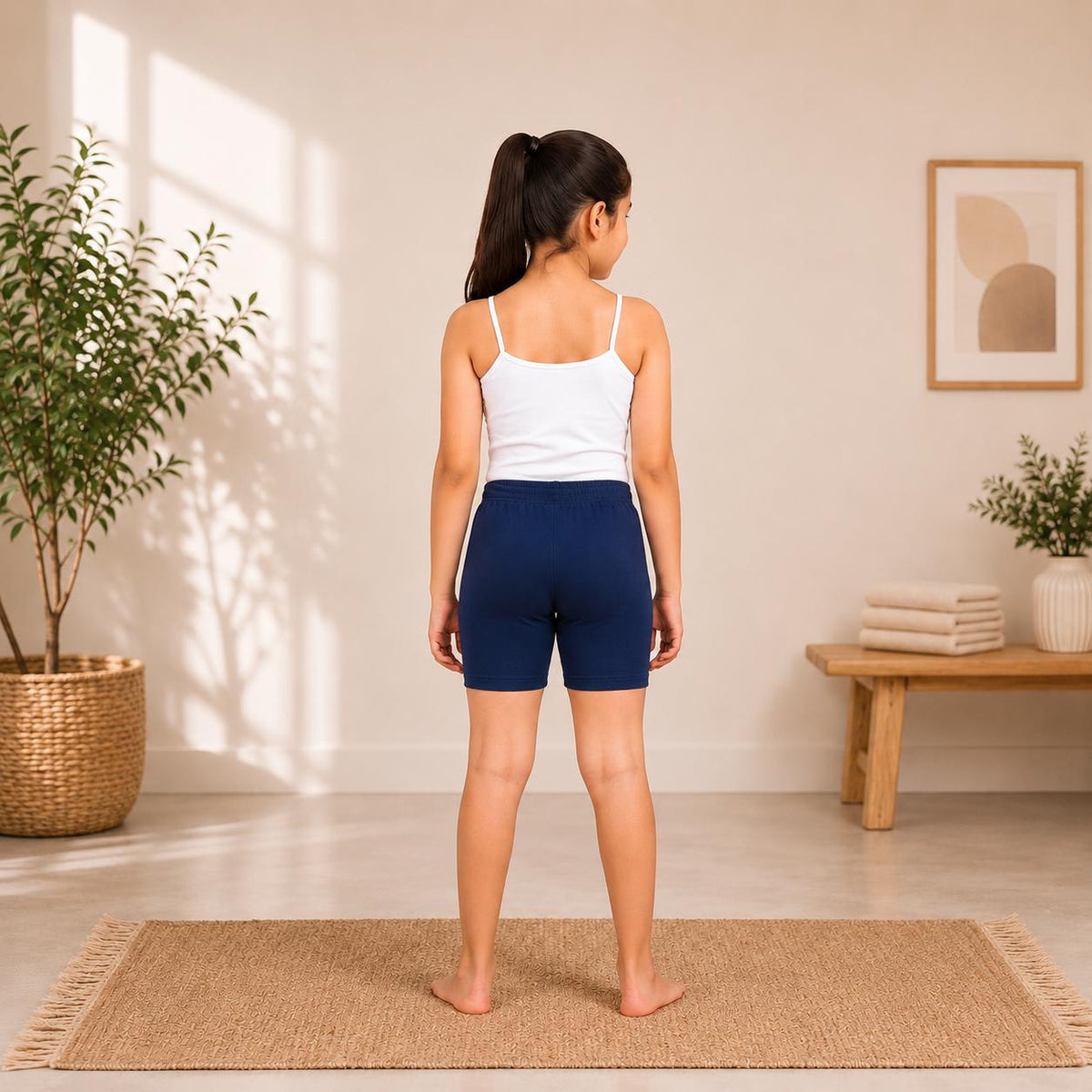 Navy Girls Cotton Cycling Short – Renova