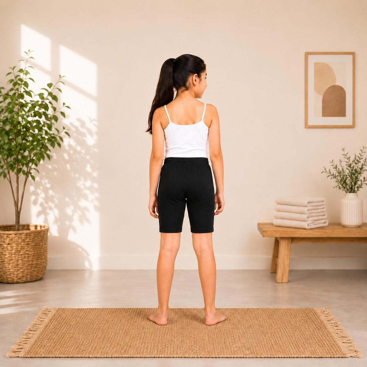 Black Girls Cotton Cycling Short – Renova