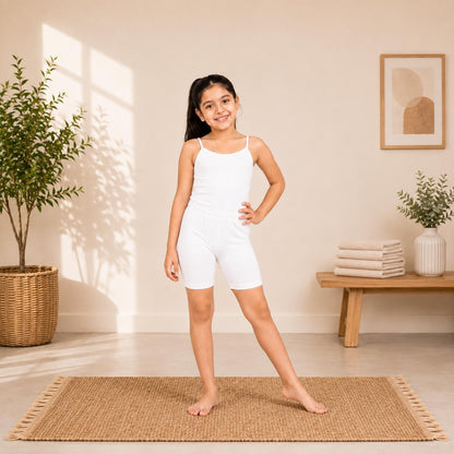 White Girls Cotton Cycling Short – Renova