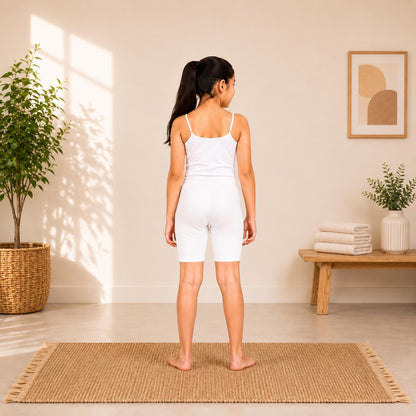 White Girls Cotton Cycling Short – Renova