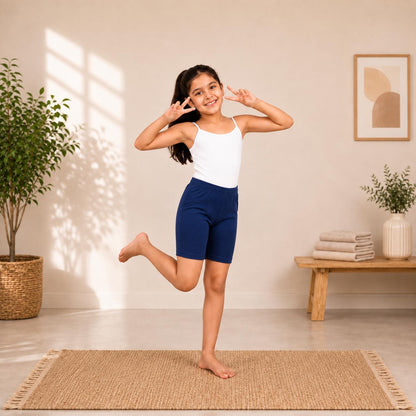 Navy Girls Cotton Cycling Short – Renova