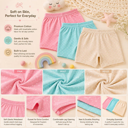 Girls Cotton Bloomer – Pack of 3