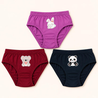 Girls Cotton Inner Elastic Panty – Pack of 3
